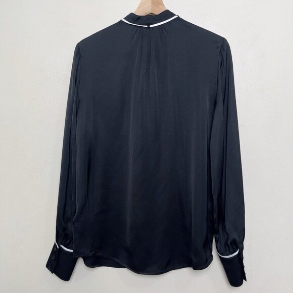 AG Adriano Goldschmied Womens Medium Winslet Blouse In True Black - Picture 11 of 13